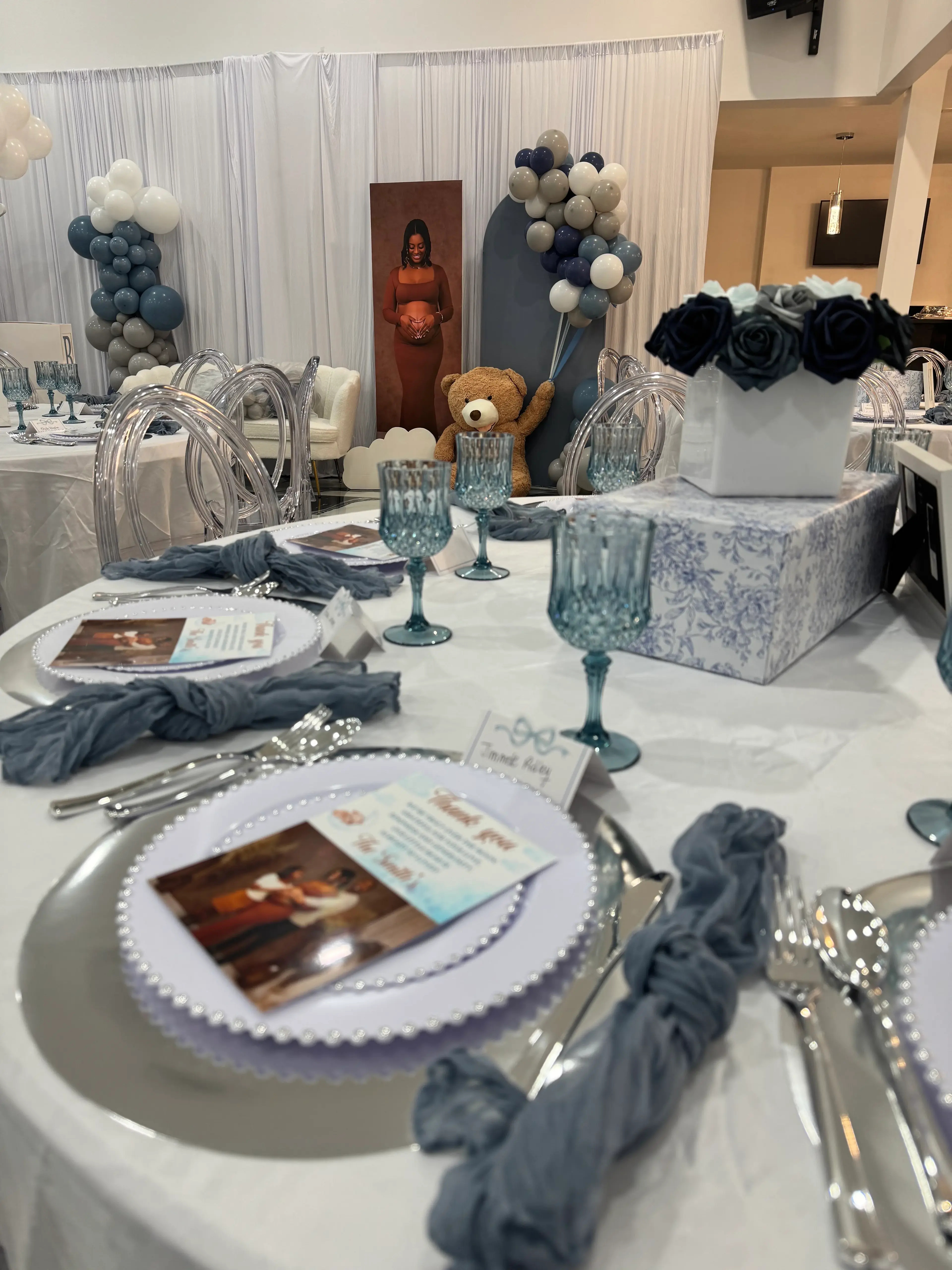 Baby shower venue setup