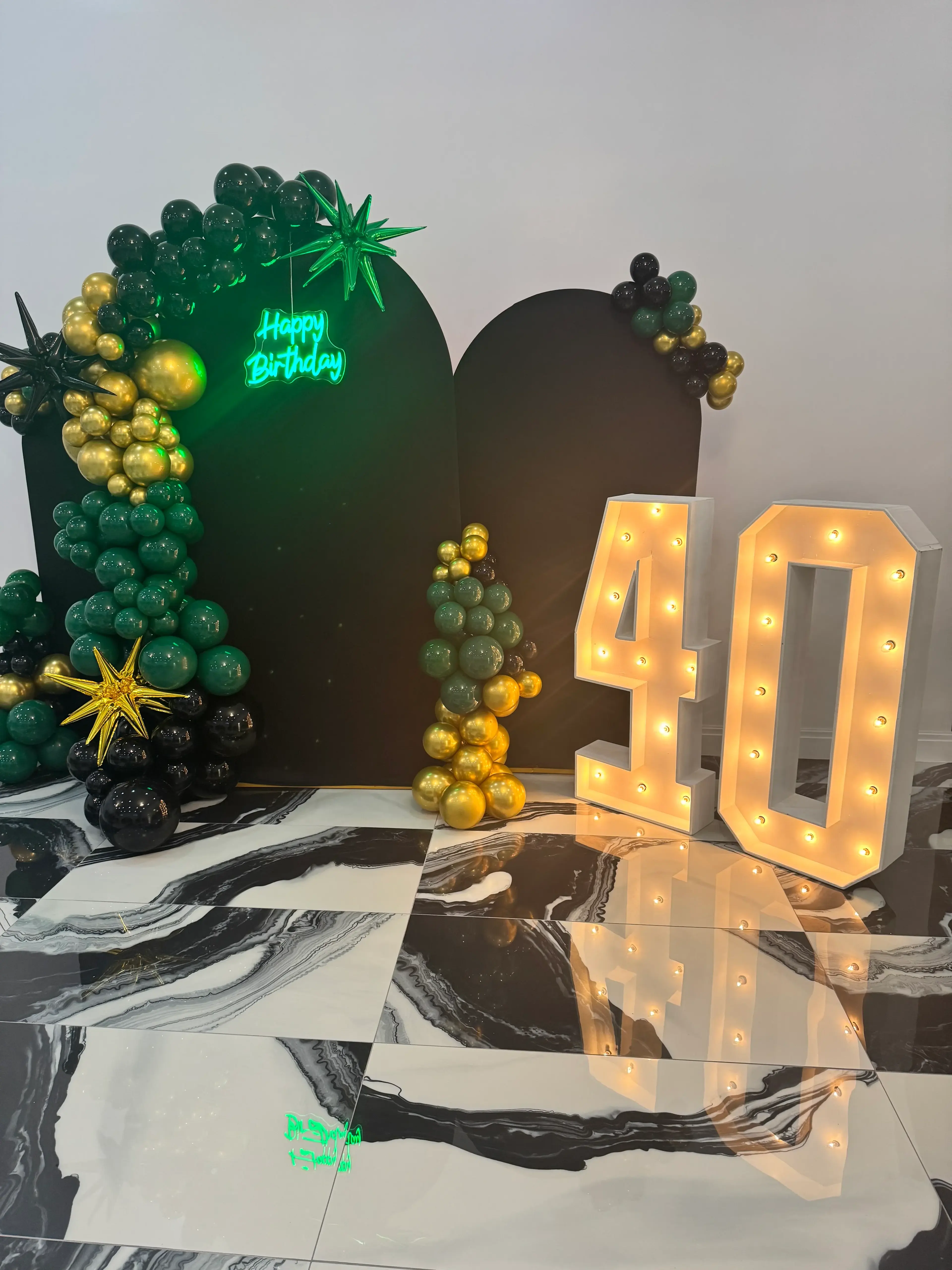 Birthday event setup at Loft 442