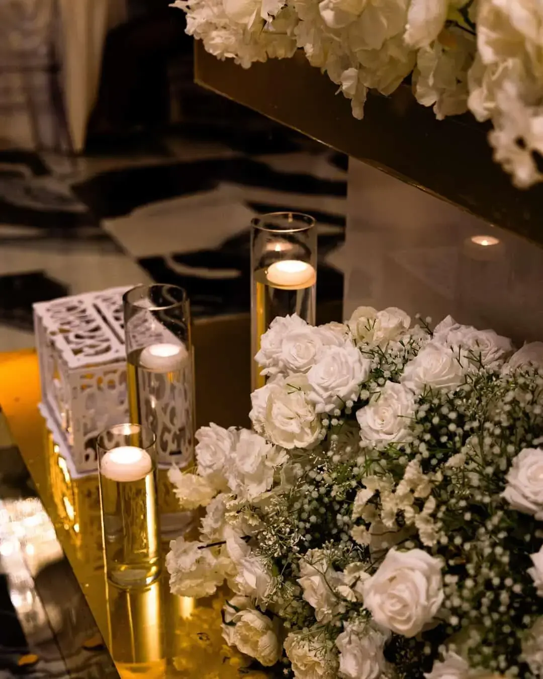 Wedding dance floor with uplighting